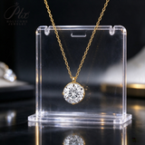 Lab Grown Diamond Necklace 18K Gold Pear Round Oval Princess Shape 1.5ct D Color Pendant Hypoallergenic Direct from Factory Daily & Office Wear Perfect Gift