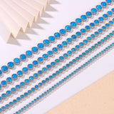 Opal Bracelet 925 Sterling Silver 2/3/4/5mm White/Blue Color Simple Classic Women Chain Jewelry Advanced Jewelry Charms Elegant