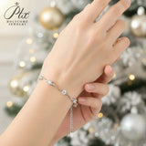 Moissanite Curve Wave Bracelet Adjustable Chain Chic Women’s Jewelry Subtle Sparkle Minimal Design Everyday Wear