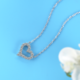 925 Sterling Silver D Color Heart Moissanite Stone Necklace Diamond  Clarity for Women Jewelry Pendant