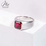 Moissanite Lab Grown Gemstone Ring Asscher Cut Moissanite Ruby Sapphire Colombian S925 Woman Man Anniversary Party Daily Charms