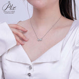 The Infinite Love Series 925 Silver Necklace Moissanite Round Cut VVS1 Pendant Luxury Jewelry for Women