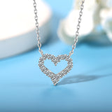 925 Sterling Silver D Color Heart Moissanite Stone Necklace Diamond  Clarity for Women Jewelry Pendant