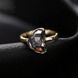 Engagement Ring Salt and Pepper Moissanite Diamond Pear Cut 925 Sterling Silver Plated with 18k Gold Wedding Jewelry Vintage