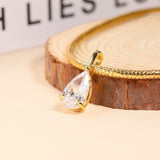 8-16 CT Custom Necklace Pear Cut Moissanite White 925 Sterling Silver Jewelry High-Quality Premium Christmas Gift Hypoallergenic