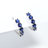 1CT Customize Earrings Moissanite Lab Grown Emerald/Ruby/Sapphire 925 Silver Hypoallergenic Factory Direct Sales for Women Gift