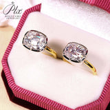 5CT Cushion Cut Moissanite Ring for Women Solid 18K 14K 10K Yellow Gold Two Tone Ring for Christmas Gifts