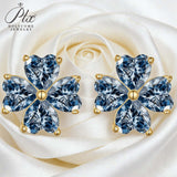 2.4ct Heart Cut Moissanite Earrings White Gold Yellow Gold Romantic Fine Jewelry Gift for Her Valentine Wedding Anniversary