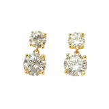 Earrings with 5.6/10CT D Color Round Moissanite 925 Silver Plated White Yellow Gold Ear Stud for Women Fashion Daily Jewely Gift