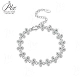 925 Sterling Silver Exquisite Letter Bracelet with 1-1.2mm Moissanite D color clarity ideal as a gift for festival celebration