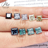 Moissanite Stone Moissanite Stone 0.35ct-5ct Colorful VVS1 Princess Shape Excellent Beads For Women's Jewelery Diamond Ring