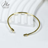 Open Bracelet 925 Sterling Silver with Moissanite Round Cut VVS1 Stones Sparkling Jewelry Gift for Women’s Special Occasions