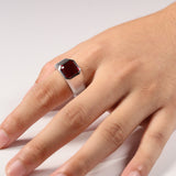 Moissanite Lab Grown Gemstone Ring Asscher Cut Moissanite Ruby Sapphire Colombian S925 Woman Man Anniversary Party Daily Charms