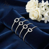 Moissanite Round Cut Multi Style Lock Design Bracelet Premium Radiant Jewelry Versatile Lock Trendy Bracelet Popular Gift Idea