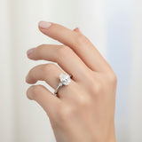 Pear Cut Moissanite Engagement Ring in 10K/14K/18K Gold Classic Solitaire Promise Ring Perfect Wedding Anniversary Gift