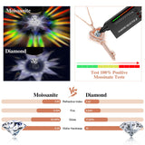 Moissanite Necklace Key D color 6.5mm 1ct  925 Sterling Silver Top Quality Pendant For Women Wedding/Anniversary Special Gift