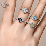 Elegant D VVS1 Color 100% S925 Sterling Silver Moissanite Diamond Ring for Women Engagement Wedding Fine Jewelry Holiday Gifts