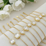 Luxury Moissanite Bracelet Assorted Cuts Round Pear Oval Heart Emerald Radiant Bright Shine Women Fashion Jewelry Premium Gift