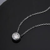 Moissanite  Pendant Luxury 1 Carat VVS1 Rose Gold K Red Color Necklace Clavicle Chain GRA Certified Lab Diamond Women Charms