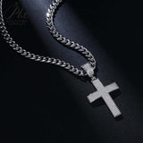 Dazzling Moissanite Hip-hop Cross Necklace - Hypoallergenic Choice for Easter Gifting to Family For Both Men and Women