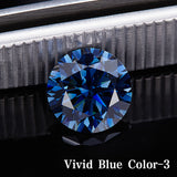 Lab Grown Moissanite Diamond Primary Color VVS1 Clarity Round Shape Brilliant Cut Beads Advanced Jewelry Making Materials