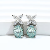 Moissanite Earrings Emerald/Ruby/Sapphire Styles 925 Silver Gift-Ready Hypoallergenic Fade-Resistant Factory-Direct Women Only