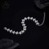 925 Sterling Silver Exquisite Letter Bracelet with 1-1.2mm Moissanite D color clarity ideal as a gift for festival celebration