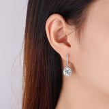 Total 4ct Green Oval Moissanite Drop Earrings with Certificate Passed Diamond Test Women 's Jewelry Christmas Gift S925 Silver