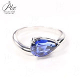 S925 Ring With 3CT Pear Shaped Moissanite D Color/Ruby/Sapphire/Colombian Emerald /Zambian Emerald VVS1 Clarity Customized For Banquet & Festival Gifts