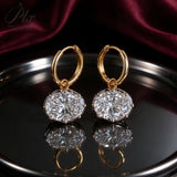 Lab Grown Diamond Earrings Luxury Oval Cut 2/4ct DEF VS 10K/14K/18K Solid Yellow Gold for Women Hypoallergenic Office Ready