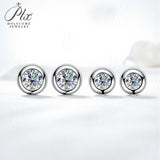 1CT Round Moissanite Diamond Stud Earrings for Women S925 Sterling Silver Earring Wedding Party Fine Jewelry
