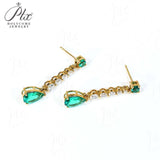 Custom Earrings Lab Grown Gemstones Pear Shape 925 Silver Anniversary Birthday Gift Hypoallergenic No Fade Factory Outlet Charm