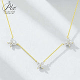 Butterfly Necklace with2.4CT D Color Marquise Cut Moissanite S925 Plated White Yellow Rose Gold Chain Engagement Chrisrmas Daily
