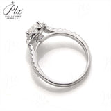 Heart Cut 1CT 925 Sterling Silver Halo Moissanite Ring Women Only Gifts For Festivals And Anniversaries