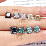 Moissanite Stone Moissanite Stone 0.35ct-5ct Colorful VVS1 Princess Shape Excellent Beads For Women's Jewelery Diamond Ring