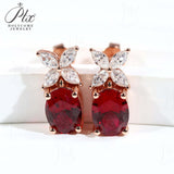 Moissanite Earrings Emerald/Ruby/Sapphire Styles 925 Silver Gift-Ready Hypoallergenic Fade-Resistant Factory-Direct Women Only