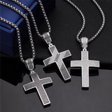 Dazzling Moissanite Hip-hop Cross Necklace - Hypoallergenic Choice for Easter Gifting to Family For Both Men and Women