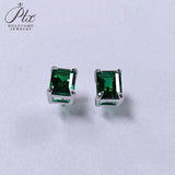 3-6.5CT Custom Earrings Lab Grown Gemstone Emerald/Ruby 925 Silver Gift Hypoallergenic Fade Resistant Factory Direct Sale