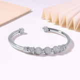 925 Sterling Silver Openable Moissanite Bracelet - 2025 Exquisite Jewelry for Women Ideal Gift for Weddings and Anniversarie