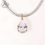 8-16 CT Custom Necklace Pear Cut Moissanite White 925 Sterling Silver Jewelry High-Quality Premium Christmas Gift Hypoallergenic