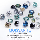 Moissanite Stone Wholesale D Color Cushion Cut 0.5CT-10CT Moissanite Loose Stone Gemstone for Jewelry Making with GRA Report