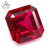 Multi-Size Asscher-Cut Lab-Grown Rubies Exquisite Jewelry DIY Raw Materials First Choice For Gifts