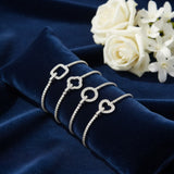 Moissanite Round Cut Multi Style Lock Design Bracelet Premium Radiant Jewelry Versatile Lock Trendy Bracelet Popular Gift Idea