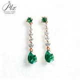 Custom Earrings Lab Grown Gemstones Pear Shape 925 Silver Anniversary Birthday Gift Hypoallergenic No Fade Factory Outlet Charm