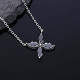 925 Sterling Silver D Color VVS1 Moissanite Four-leaf clover Necklace Daily Wear Gift-Giving