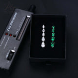 Pear-shaped Earrings Set with D/VVS Grade Moissanite & Colored Gemstones  This Jewelry Is An Ideal Choice for Party Gifts