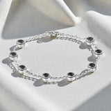 Moissanite Bracelet with 2.4CT D White/Black/Vivid Blue/Green Round Moissanite 925 Silver Plated Gold Women Man Party Gift Daily