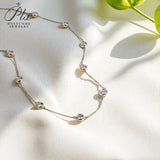 3.0mm Lab-Grown Moissanite Lab Grown Diamond Round Gypsophila Necklace 925 Sterling Silver 10K 14K 18K Hearts and Arrows Cut  D Color VVS1 Moissanite Diamond Proposal Engagement