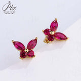 925 Sterling Silver Moissanite Lab Grown Gemstone Marquise Round Butterfly Stud Earrings Banquet Gift