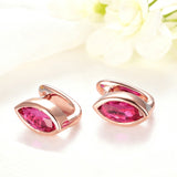 1CT Marquise Earrings D Color Moissanite/Ruby/Colombian 10k 14k S925 Plated Gold Ear Stud for Woman Engagement Christmas Party